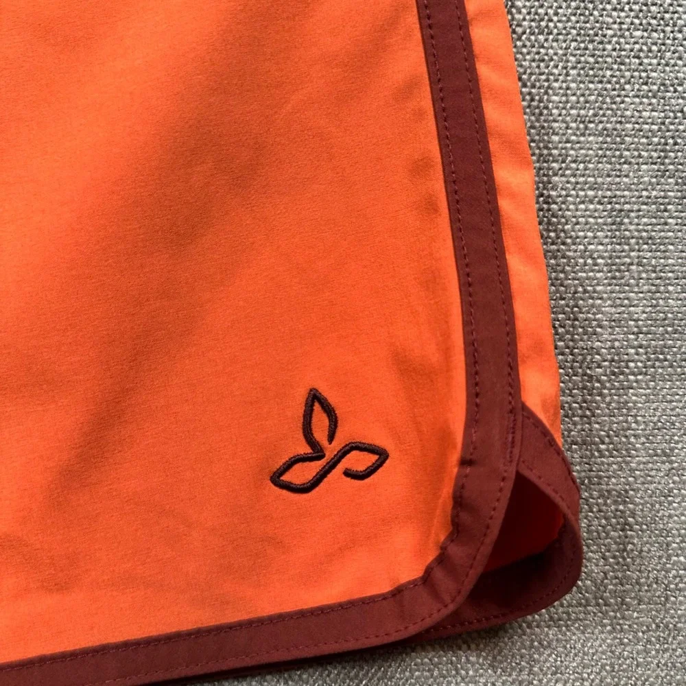 Prana Board Shorts Mens 32 Orange Burgundy  UPF‎ 50 Recycled Surf Swim